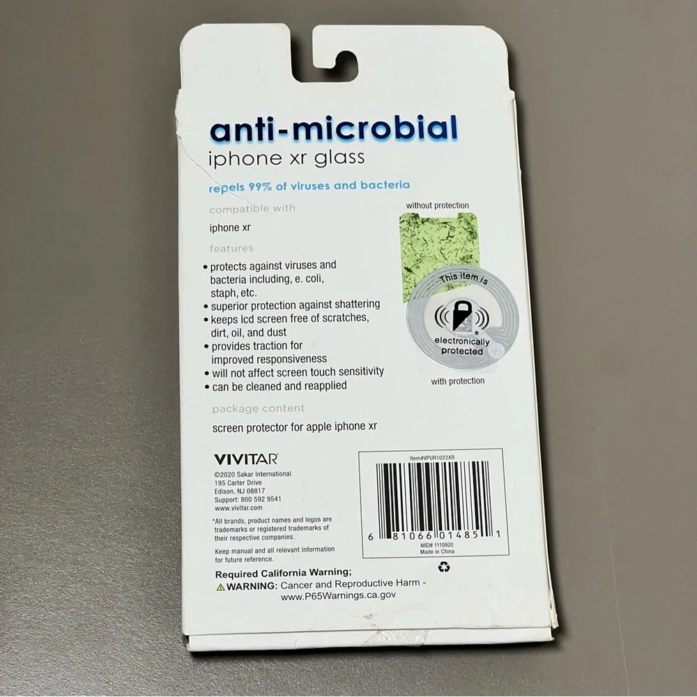 NEW PureMobile Anti-microbial invisible shield Glass iPhone XR Scratch Resistant